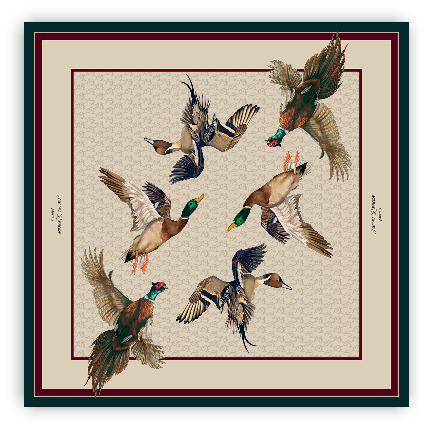 Silk Scarf Feather Heritage