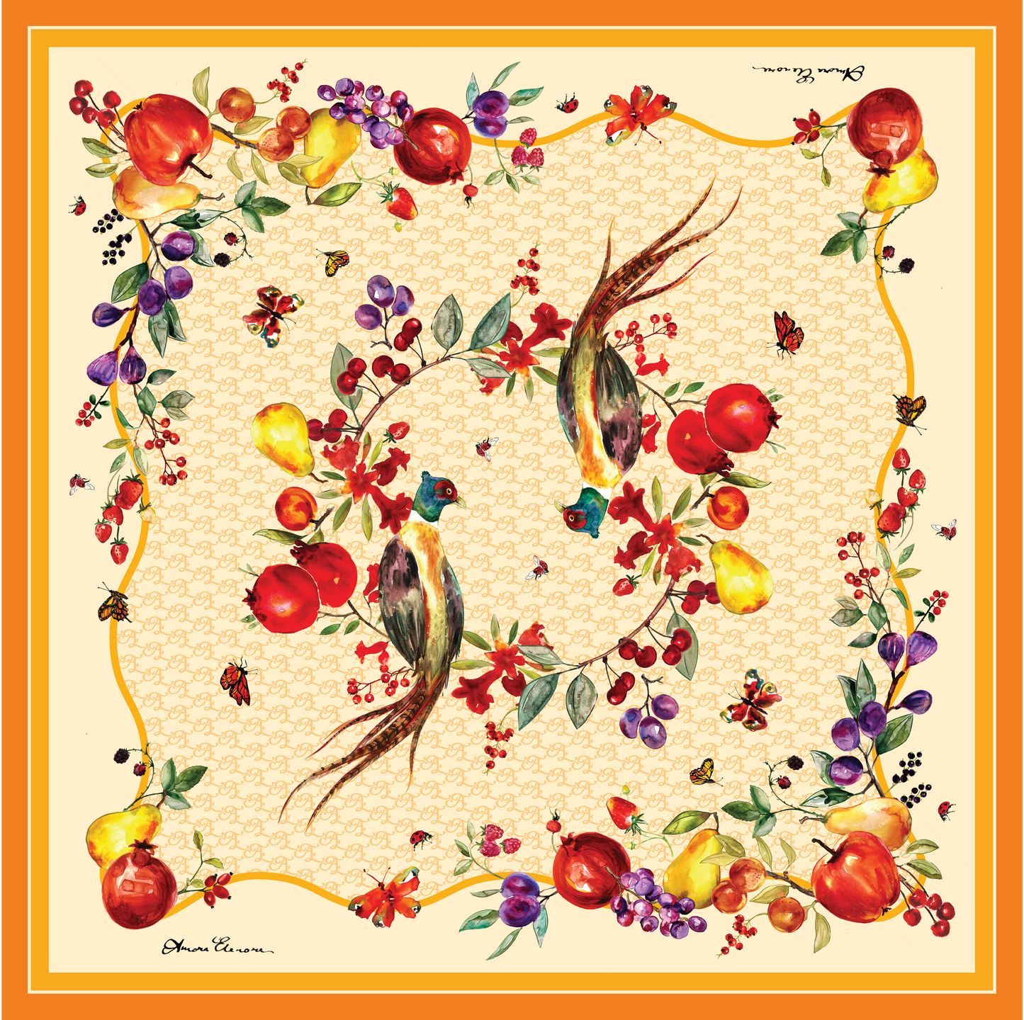 Silk Scarf Fruits of Nature