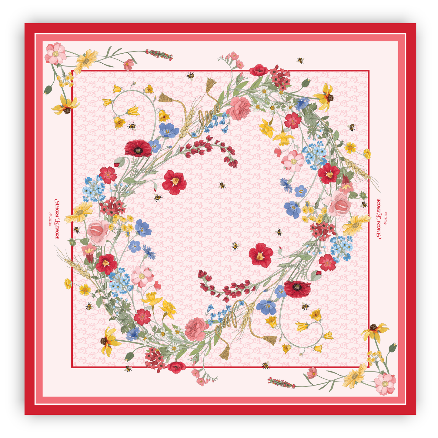 Silk Scarf Alpine Flower Garden