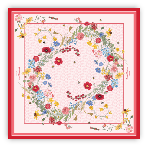 Silk Scarf Alpine Flower Garden