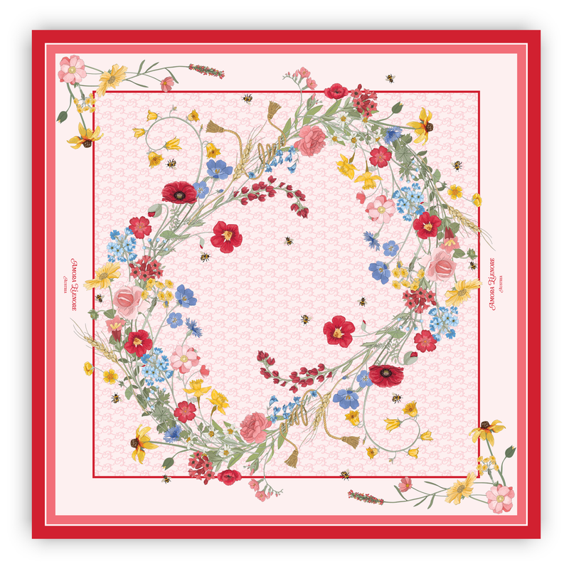 Silk Scarf Alpine Flower Garden